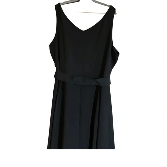 City Chic Noval Belted Black V-Neck Dress Size XXL/24 - Picture 9 of 10